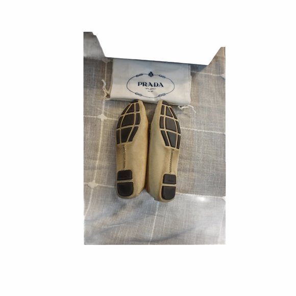 NIB Prada Suede Loafers Sabbia 35.5 / US 5 - Picture 4 of 9